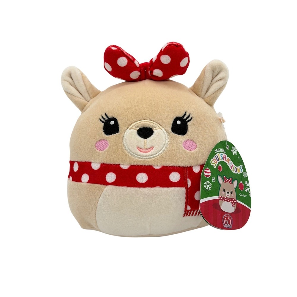 Squishmallows Clarice Reindeer 8" Plush Rudolph‎ Red Nosed Reindeer Christmas